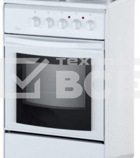 Плита электрическая Flama AE 1402 W белый, конфорок 4 шт, духовка 50 л, 50 см x 85 см x 60 см