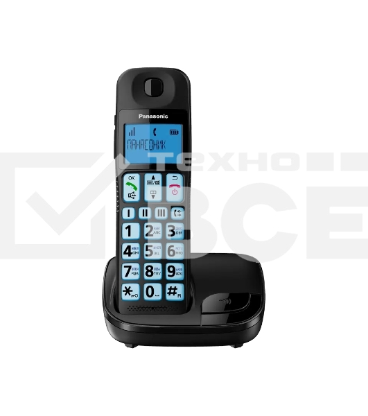 Телефон беспроводной (DECT) Panasonic KX-TGE110UCB черный