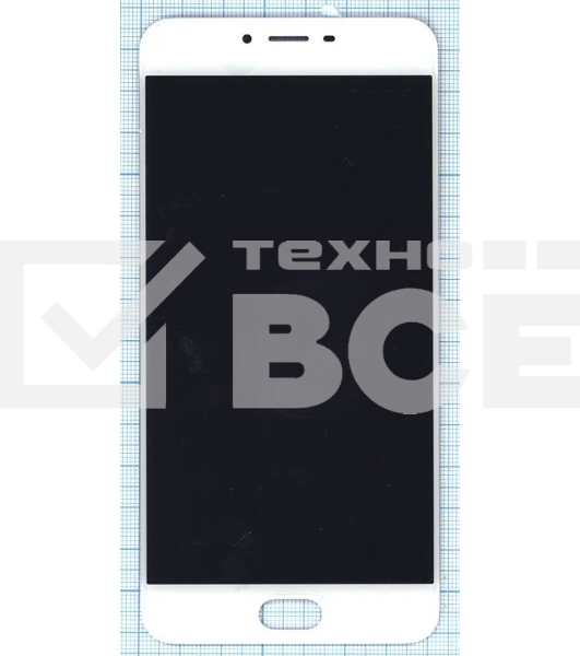 Дисплей для Meizu M3X, белый