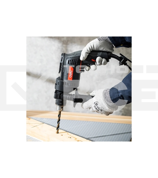 Дрель Deli DE-CZ13-1E, 680Вт, сетевая, ударная
