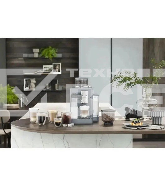 Кофемашина автоматическая DeLonghi EXAM440.55.G серый, исп. кофе - молотый/зерна, 1.4 л, 1450 Вт, 19 Бар.