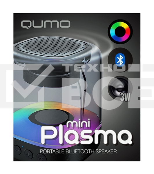 Акустическая система QUMO Plasma mini ВТ 0081 3 ВТ  объемное звучание  RGB