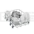 Встраиваемая посудомоечная машина Beko BDIS1W861, 45 СМ, 9 комплектов посуды, 5 программ мойки, 3 корзина, уровень шума 55 дБ, стандартный мотор, частичная защита от протечек Overflow Safety, функция Таблетка, половинная загрузка, кнопочное управление, фото5