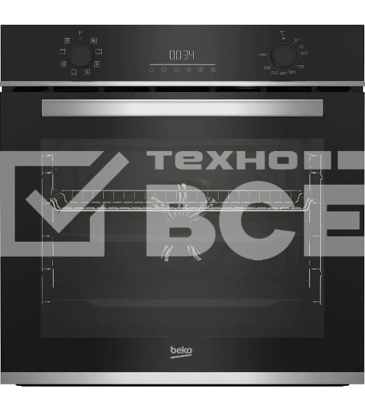 Встраиваемый духовой шкаф электрический Beko BBIM13300X черный