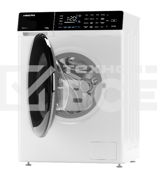Стиральная машина HIBERG i-DDQ9-712 W  белый, загр. фронтальная макс.: 7 кг 1200 об/мин класс: А+++