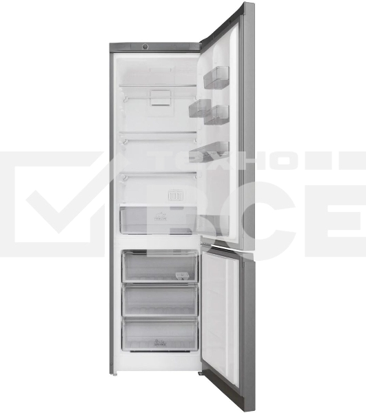 Холодильник Hotpoint HT 5200 S серебристый двухкамерный 247/78л морозилка снизу, No Frost
