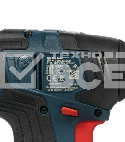 Ударный гайковерт BOSCH GDX 18V-200 C (06019G4204) без акк и ЗУ, 3400 об/мин, 1/4
