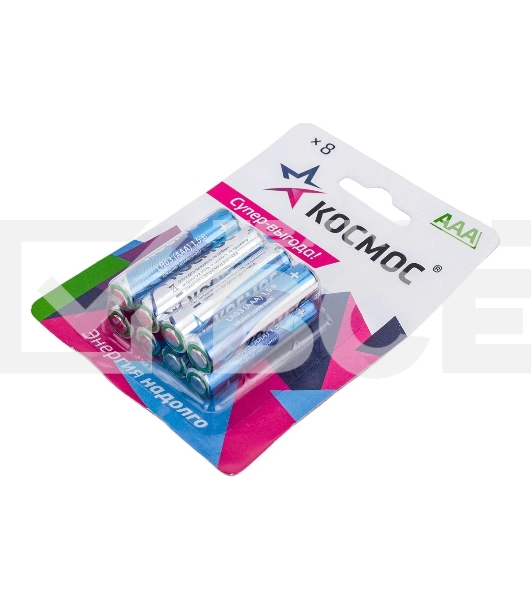 Элемент питания алкалиновый AAA/LR03 BP-8 (блист.8шт) Космос KOCLR03BL8