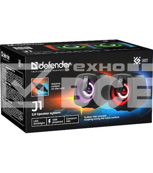Компьютерная акустика Defender J1 6Вт, подсветка, питание от USB