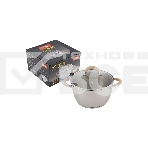 Кастрюля Mallony Fortuna нержавеющая сталь, 3,3 л, с крышкой, матовый корпус, ручки с силиконом (007219), фото4