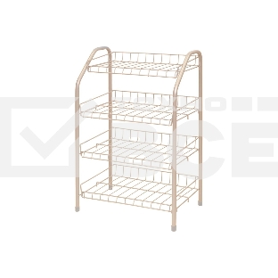 Этажерка НИКА ЭТ2/БЖ бежевый металлик, 4 полки