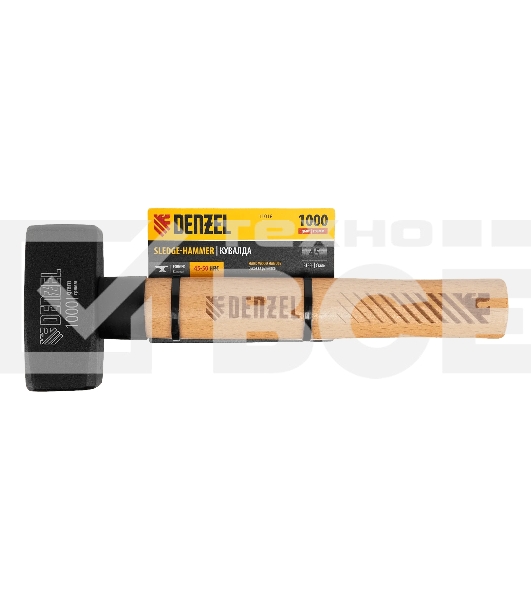 Кувалда Denzel 1000 г, кованая головка, буковая рукоятка