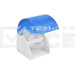 Диспенсер туалетной бумаги, малый Puff 7105, синий, пластиковый, 14,5х15,5х14,4 см, фото4