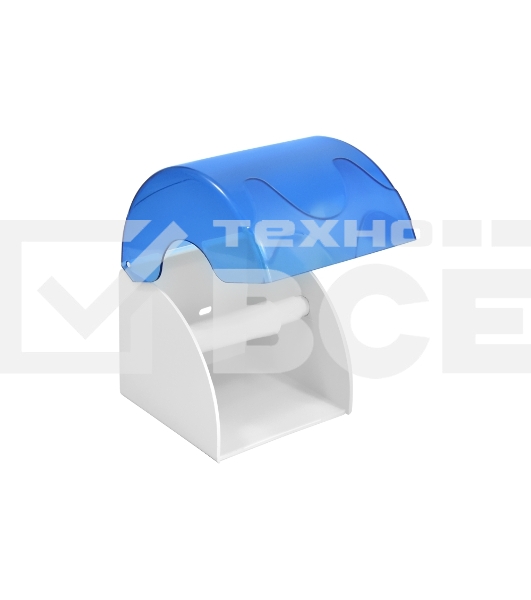 Диспенсер туалетной бумаги, малый Puff 7105, синий, пластиковый, 14,5х15,5х14,4 см