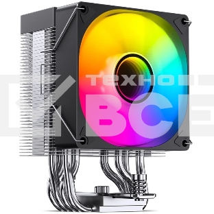 Кулер для процессора JONSBO CR-1400 V2 ARGb (180W, 4-pin PWM, 133мм, Al/Cu, 4x6мм, ARGb, 1x92мм, 38.2CFM, 33.8dBA, 2200RPM, S: 1700/1200/115X, AM4/AM5 черный)