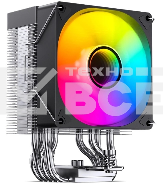 Кулер для процессора JONSBO CR-1400 V2 ARGb (180W, 4-pin PWM, 133мм, Al/Cu, 4x6мм, ARGb, 1x92мм, 38.2CFM, 33.8dBA, 2200RPM, S: 1700/1200/115X, AM4/AM5 черный)