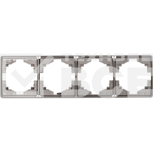 Рамка Kranz KR-78-0754-2 ROUND 4-постовая титан