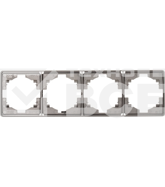 Рамка Kranz KR-78-0754-2 ROUND 4-постовая титан