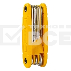 Набор складных шестигранных ключей TORX Deli DL234308 размеры T9,T10,T15,T20,T25,T27,T30,T40, пластиковый держатель, фото2