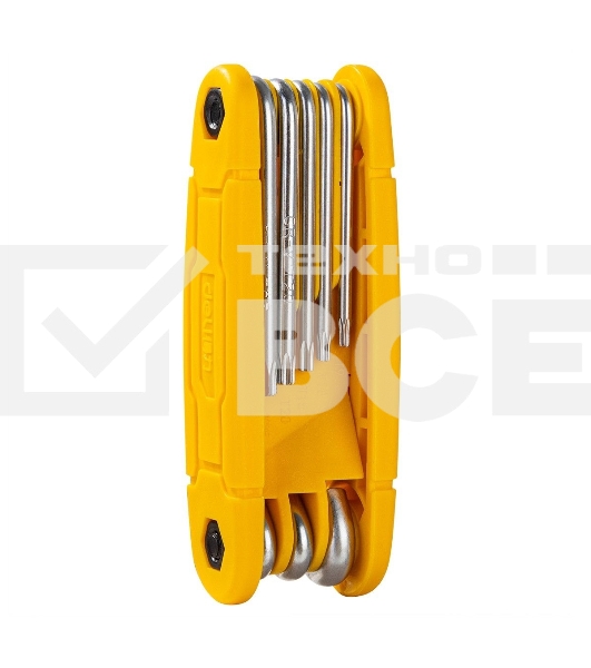 Набор складных шестигранных ключей TORX Deli DL234308 размеры T9,T10,T15,T20,T25,T27,T30,T40, пластиковый держатель