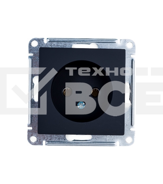 Механизм розетки 1-м СП AtlasDesign без заземл. 16А карбон SchE ATN001041