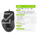 Мышь проводная Acer OMW130 черный, 3600 dpi, USB, кнопки - 6, фото4