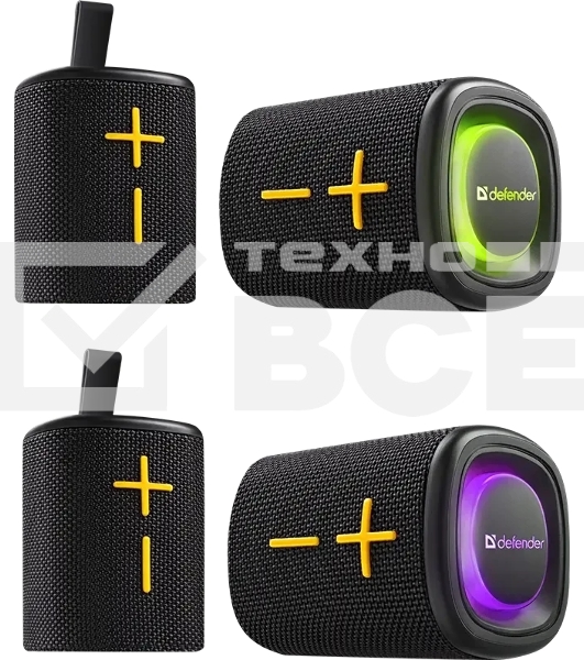 Колонка портативная Defender Union black (20Вт, 2.0 стерео, Bluetooth, питание от аккумулятора)