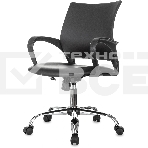 Кресло компьютерное Бюрократ CH-695NSL черный, экокожа, крестов. металл хром, фото3