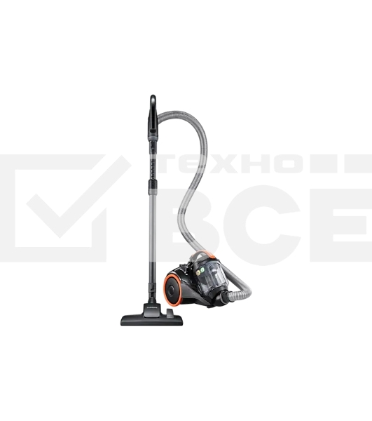 Пылесос Samsung VC15K4136VL/EV черный/оранжевый, 390/1500 Вт, уборка сухая, пылесборник контейнер 1.3 л