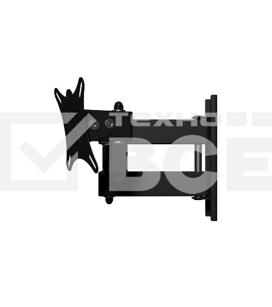 Кронштейн LE'STER LST-101.05 ТВ 10'- 32' vesa 100x100, черный, 2 колена