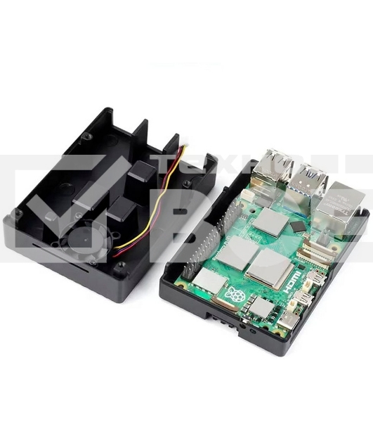Металлический корпус RA794 для Raspberry Pi 5 c охлаждающим вентилятором