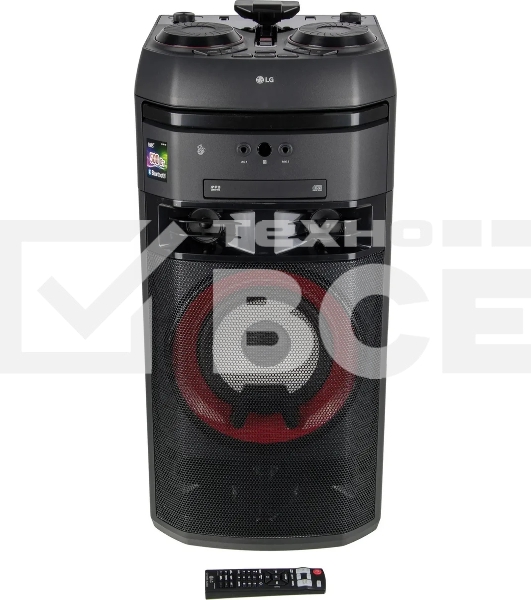Мини-система LG OK65 X-BOOM -переноснаяс поддержкой караоке! Мощность 500Вт RMS, Bluetooth v.4.0/ / x2 USB / Аудио вход (3.5мм), х2 микр