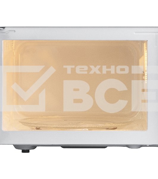 Микроволновая печь BBK 25MWS-970T/WB белый, 25 л, 900 Вт, поворотный механизм/кнопки