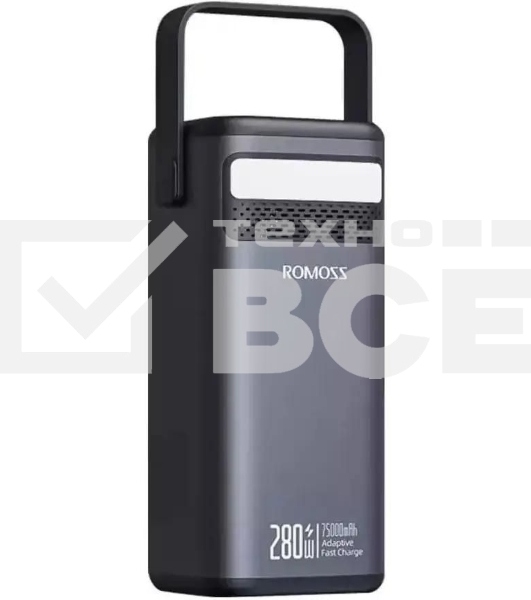 Портативный аккумулятор Romoss PMT75 75000mAh 280W 5A черный (1746779)