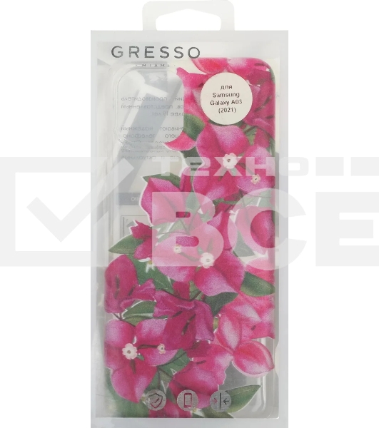Чехол (клип-кейс) Gresso Air, для Samsung Galaxy A03, прозрачный/рисунок [gr17aaae9195]