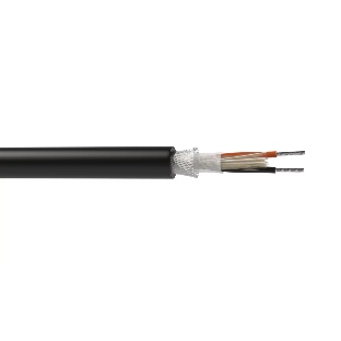 Кабель балансный микрофонный 100 м, 20 AWG, 0.5 мм2, диаметр 6.7 мм, экран, медь 28 x 0.15 мм, черный, бухта
