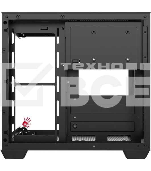 Компьютерный корпус Bloody CC-121 черный без БП mATX 7x120мм 1xUSB 2.0 1xUSB 3.0 audio