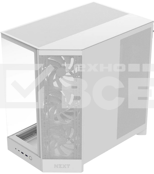 Компьютерный корпус без блока питания Case NZXT H9 Flow RGb+ (2025), Midi-Tower, TG, 6x140мм RGb + 1x120мм RGb, 2xUSB-A 3.2 + 1xUSB-C 3.2, E-ATX, ATX, mATX, mITX белый