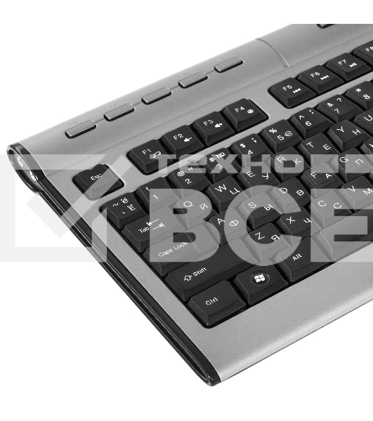 Клавиатура проводная A4Tech KLS-7MUU USB серебристый/черный