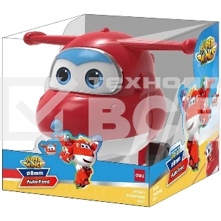 Точилка для карандашей механическая Deli EH517 Super Wings 1 отверстие пластик красный коробка (упак.:1шт)