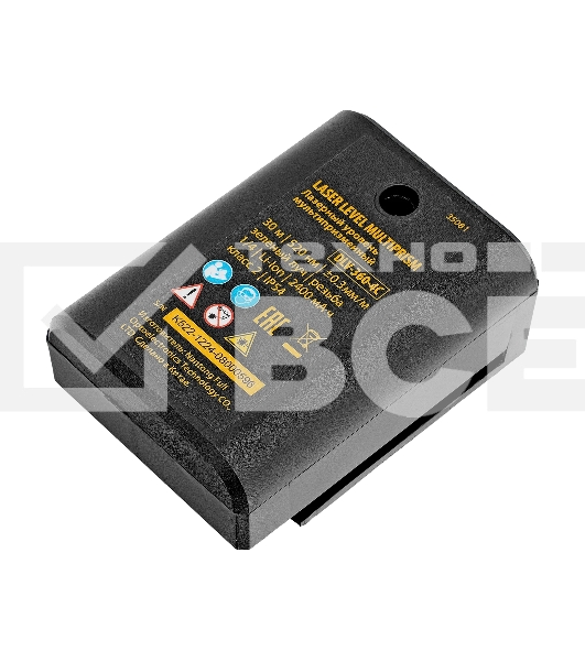 Лазерный уровень мультипризменный Denzel DLV-360-4C, 30 м, зеленый луч, Li-Ion 2,4 Aч, кейс