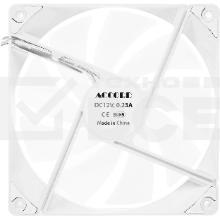 Вентилятор для корпуса Accord ACC-C14 ARGb 140х140x25 белый 3-pin 26дБ (ACC-C14 ARGb белый) brown box