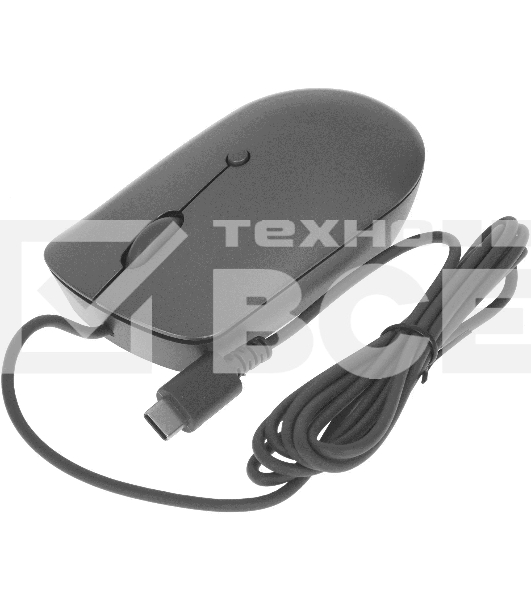 Мышь проводная Lenovo 540 темно-серый, 2400 dpi, USB-C, кнопки - 4