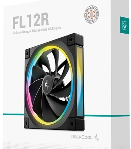Вентилятор для корпуса Deepcool FL12R Reverse ARGb 120х120x25 черный 4-pin 33.9дБ (R-FL12R-BKAPN1-G)