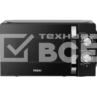 Микроволновая печь Haier HMB-MM208BA черный/серебристый, 20 л, 800 Вт, переключатели - поворотный механизм