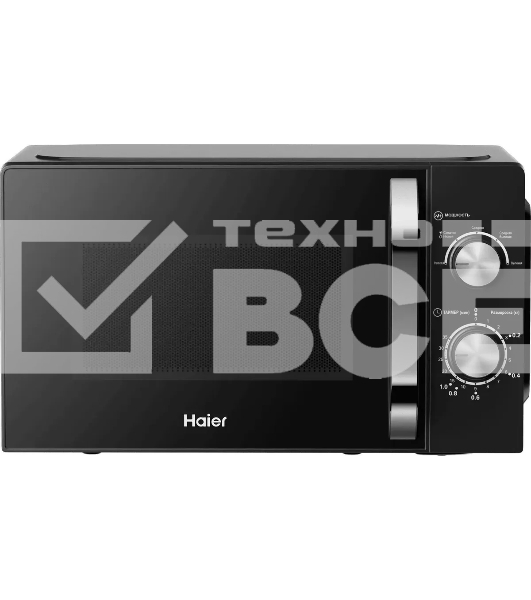 Микроволновая печь Haier HMB-MM208BA черный/серебристый, 20 л, 800 Вт, переключатели - поворотный механизм