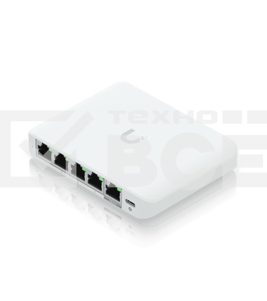 Коммутатор Ubiquiti UniFi Switch Flex Mini 2.5G Compact, 5-port 2.5G switch that can be powered with PoE or a USB-C adapter.