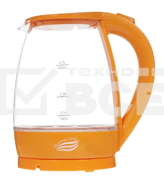Чайник электрический Великие Реки Дон-1 оранжевый