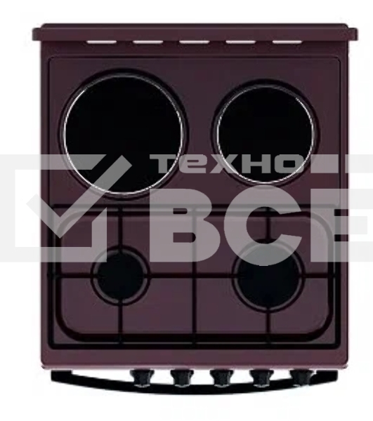 Плита комбинированная Flama RK 2201 B коричневый, конфорок 4 шт, духовка 50 л, 50 см x 85 см x 60 см
