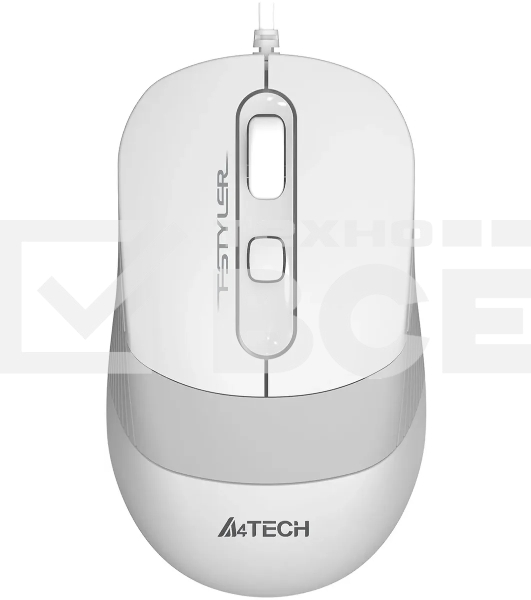 Мышь проводная A4Tech Fstyler FM10S белый/серый, 1600 dpi, USB, кнопки - 4